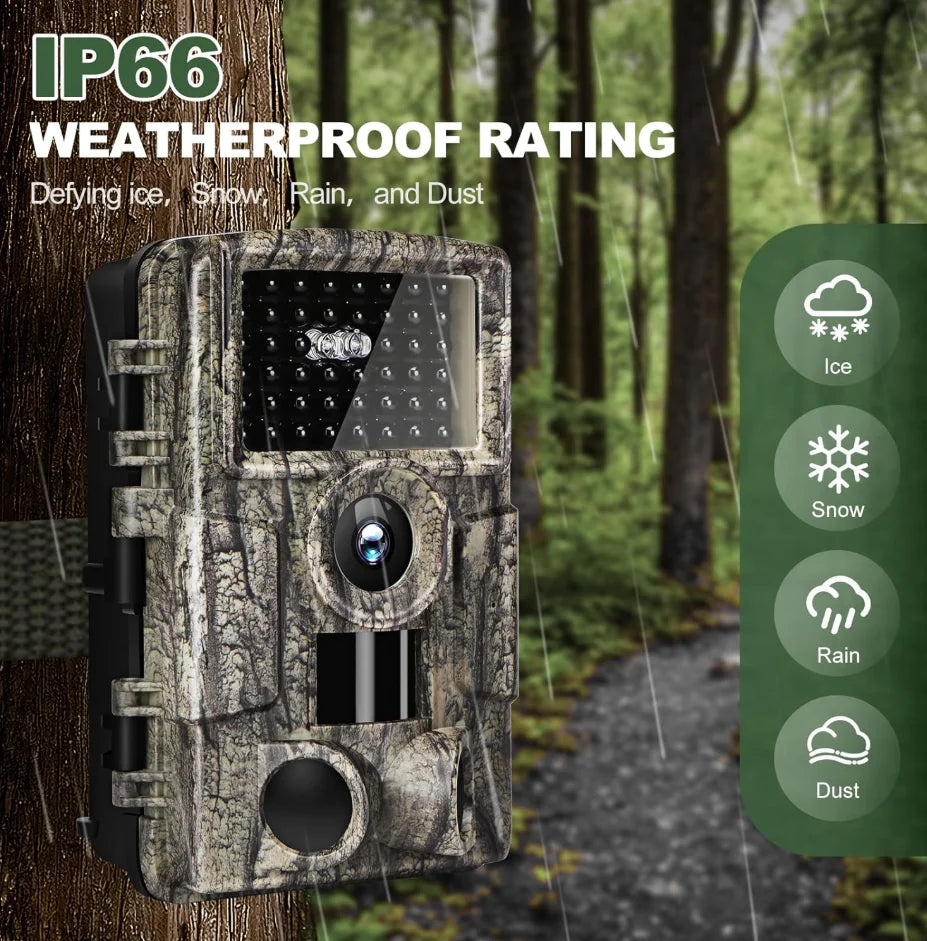4K Motion Activated Wildlife Trail Camera With Infrared Night Vision