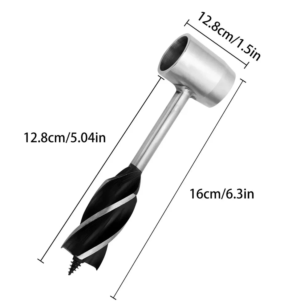 Manual Wood Auger Hand Drill Wrench Survival Tool For Camping
