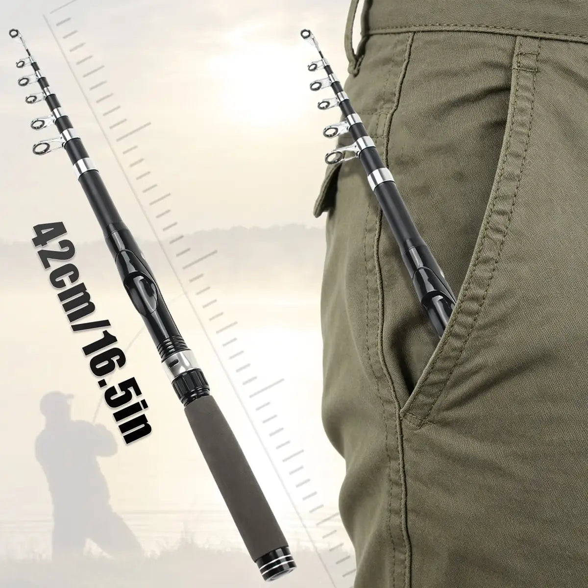 Telescopic Fishing Rod And Reel Combo With Portable Tackle Kit
