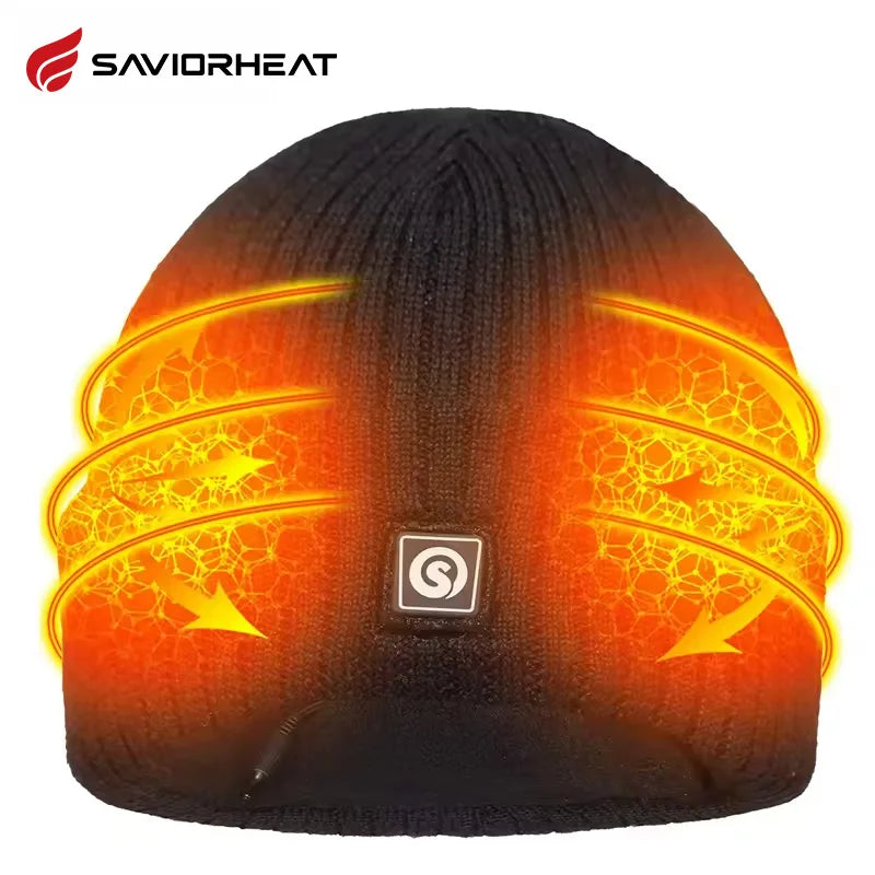 Savior Heated Electric Beanie Cap For Winter Cycling Warmth