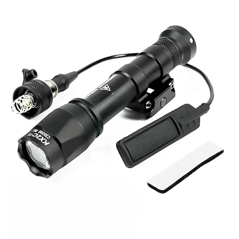 Tactical Led Flashlight 20mm Rail Mount For Hunting Shooting Rifles