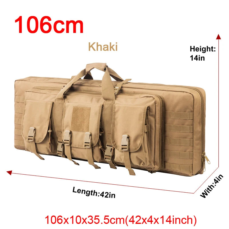 LQARMY Tactical Double Rifle Case Molle Gun Bag For Hunting