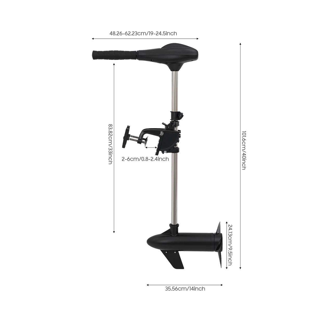 12 Volt Electric Trolling Motor With Adjustable Depth Control