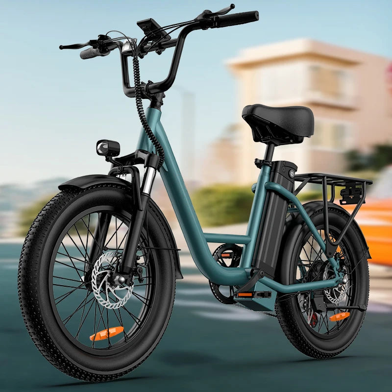 Urlife 1000W Fat Tire Electric Bike Featuring Removable Battery