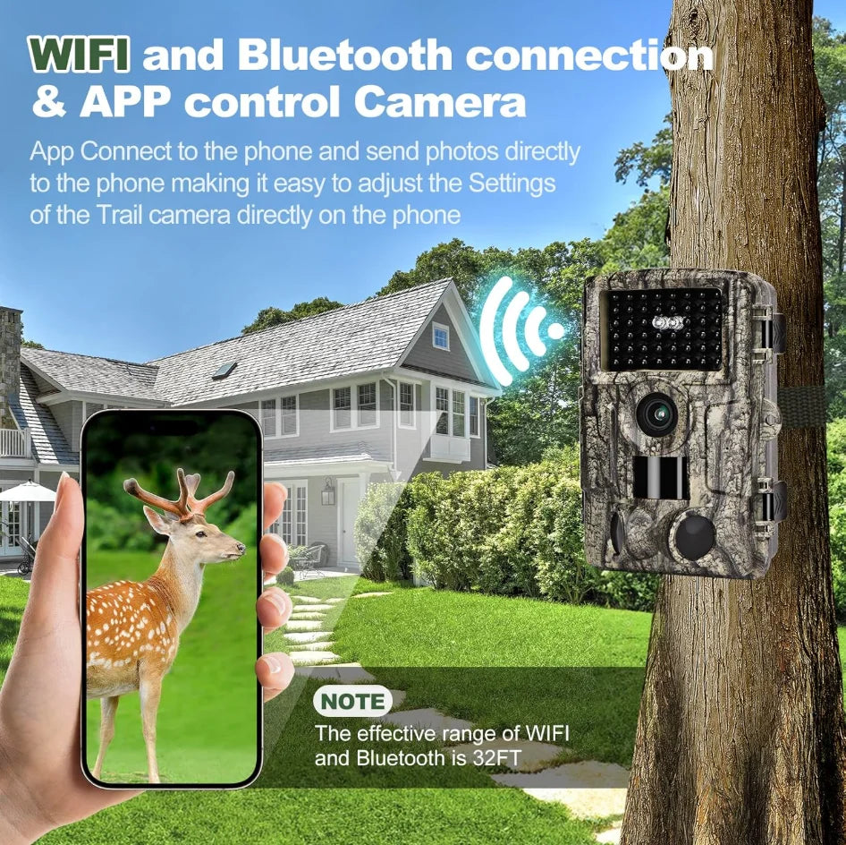 4K Motion Activated Wildlife Trail Camera With Infrared Night Vision