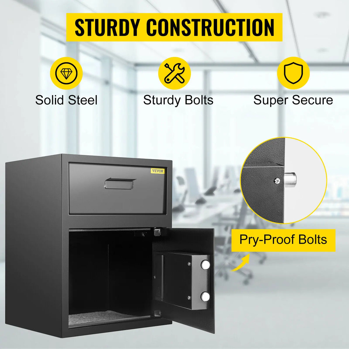VEVOR Electronic Safe Deposit Box With Secure Digital Lock