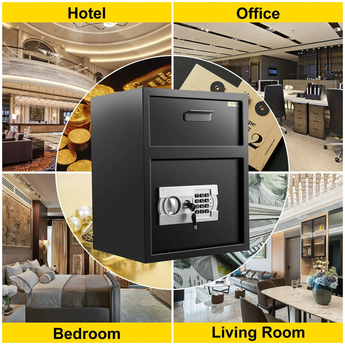 VEVOR Electronic Safe Deposit Box With Secure Digital Lock