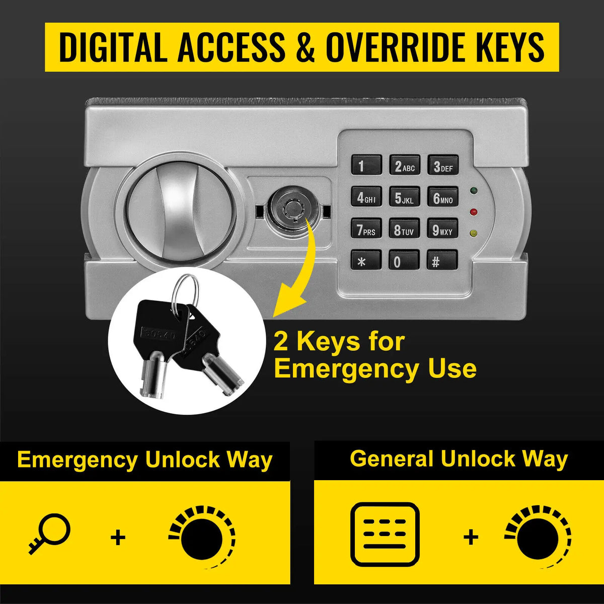 VEVOR Electronic Safe Deposit Box With Secure Digital Lock