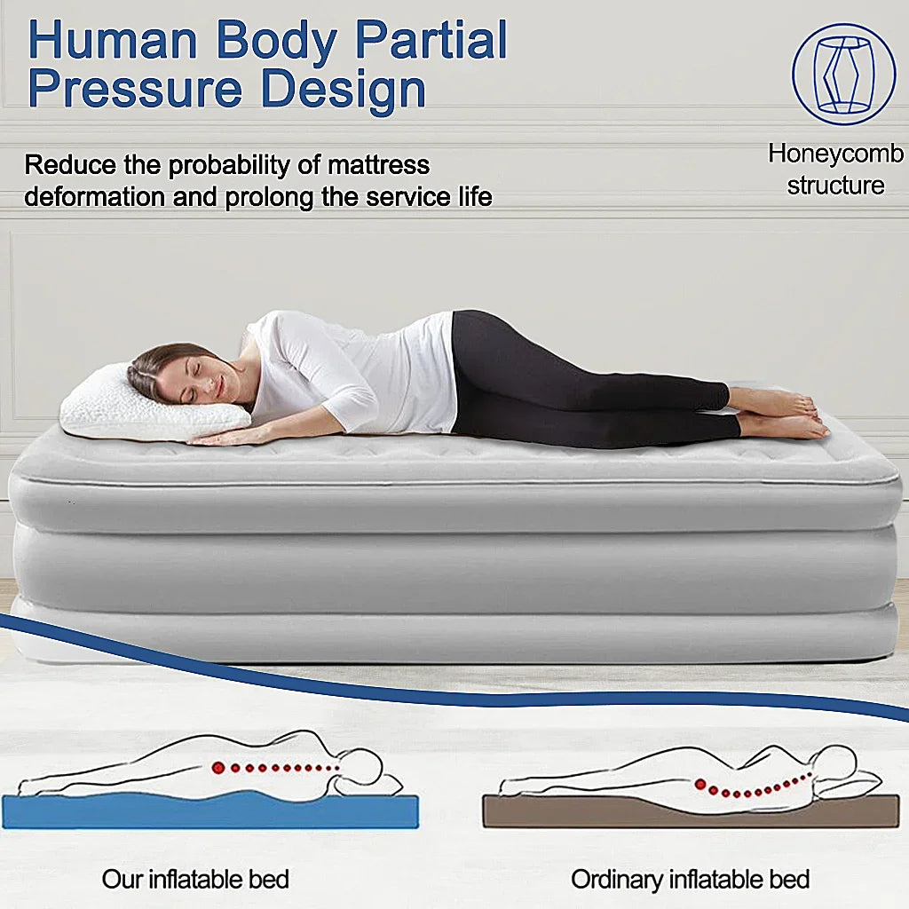 Automatic Inflatable Camping Mattress With Built In Pump PVC Sleeping Mat