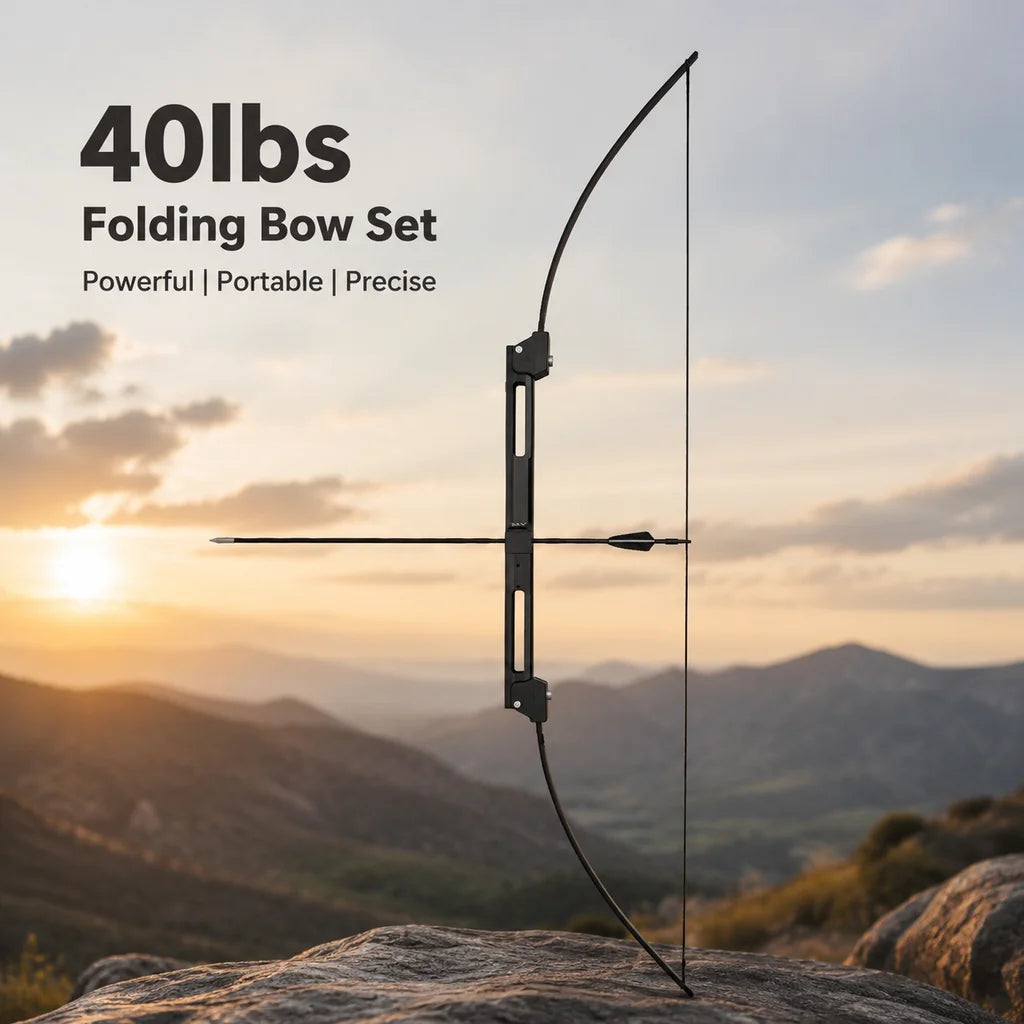 Portable Aluminum Folding Bow And Arrow Set For Archery Practice