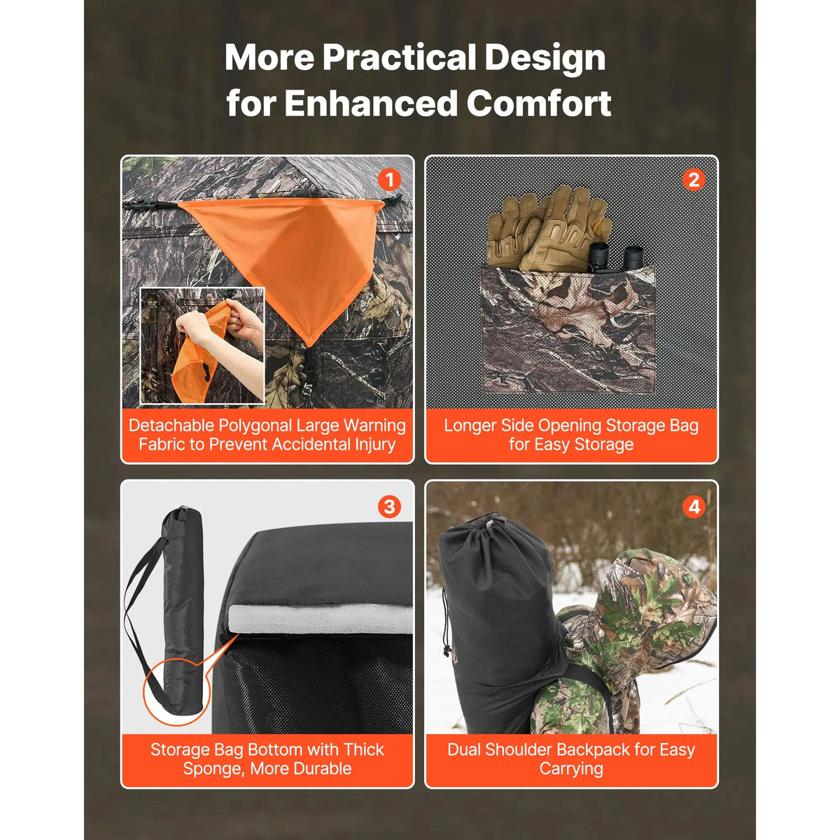 SucceBuy Hunting Blind With Silent Door And Viewing Windows