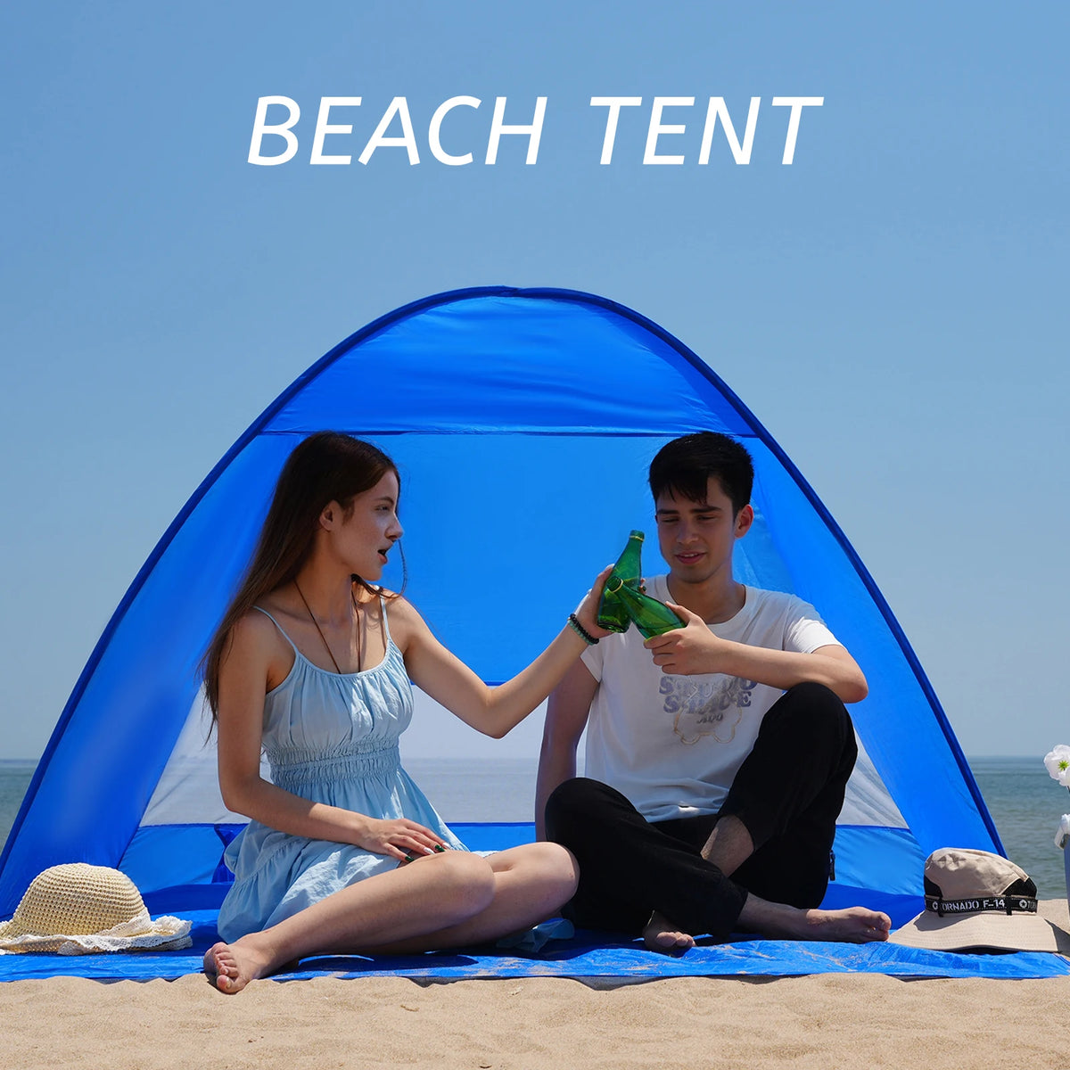 Auto Open Portable Sun Shelter With UPF 50 Protection