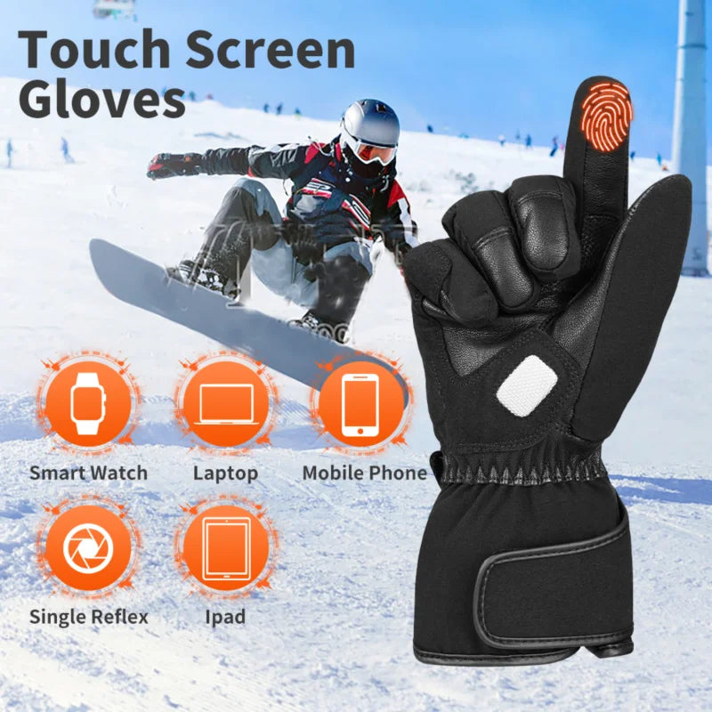 DAY WOLF Heated Motorcycle Gloves Waterproof Rechargeable Winter Gear