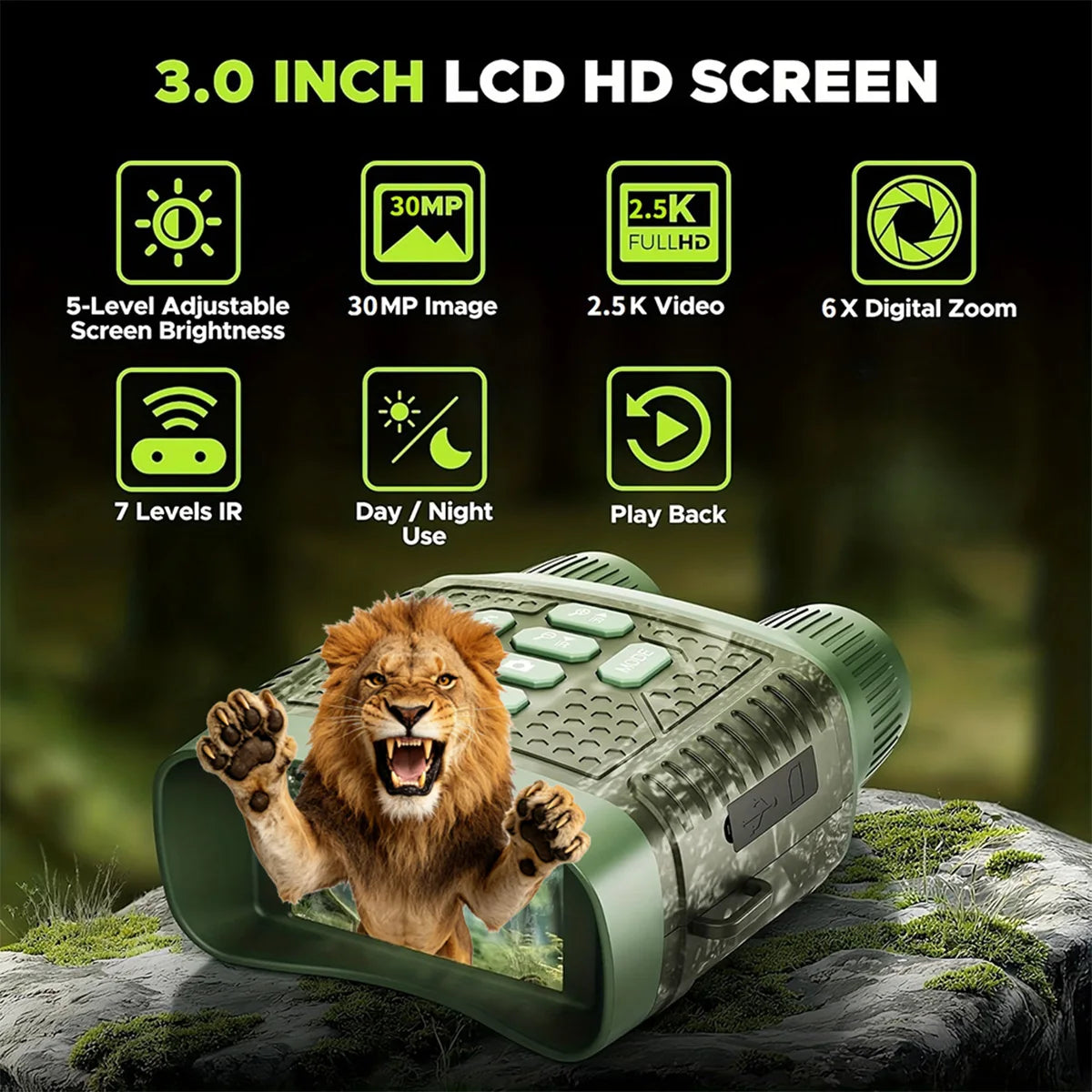 Digital Night Vision Monocular Camera With Infrared For Hunting