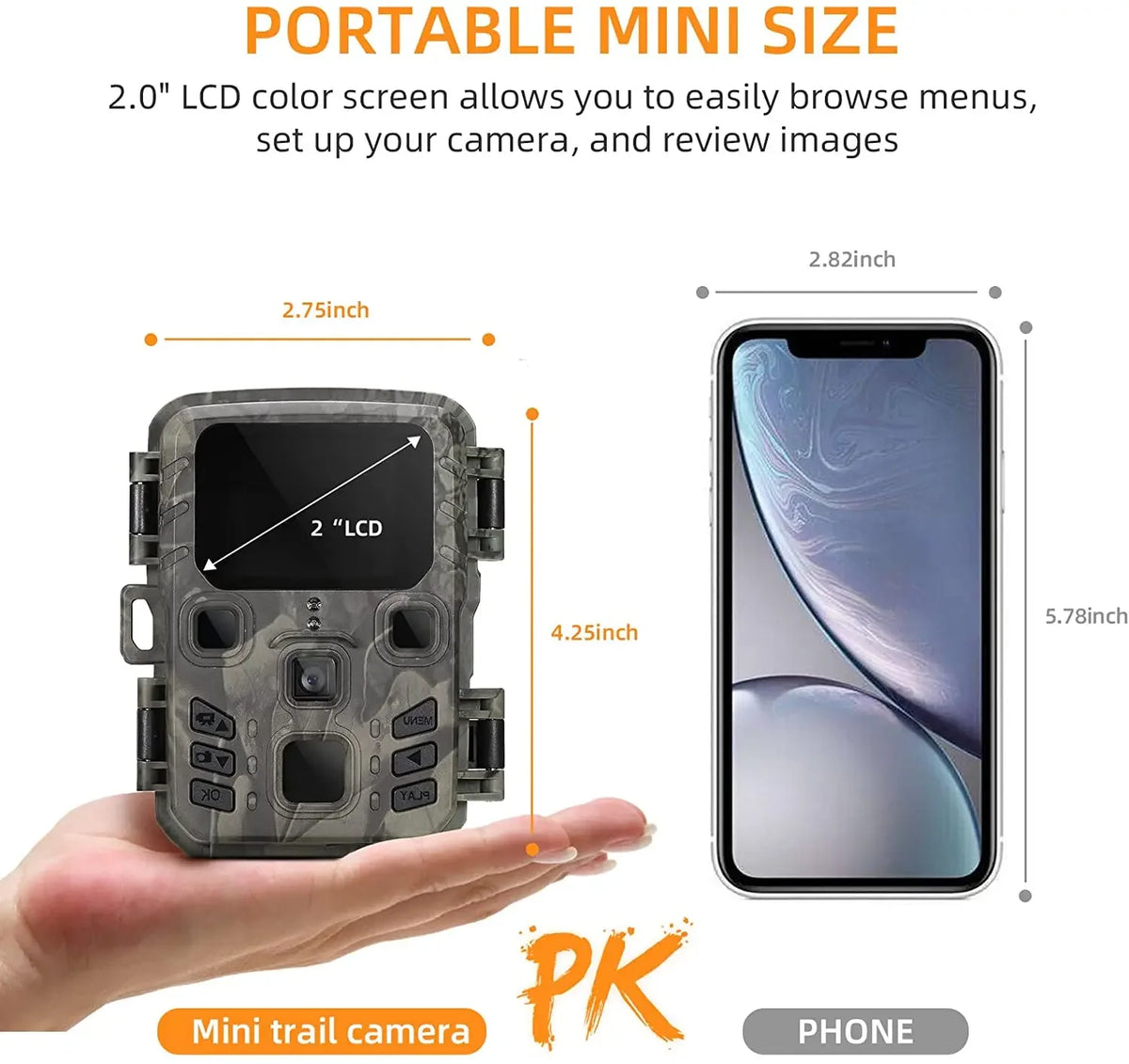 Suntek Mini301 Trail Camera 24MP Full HD Night Vision Monitor