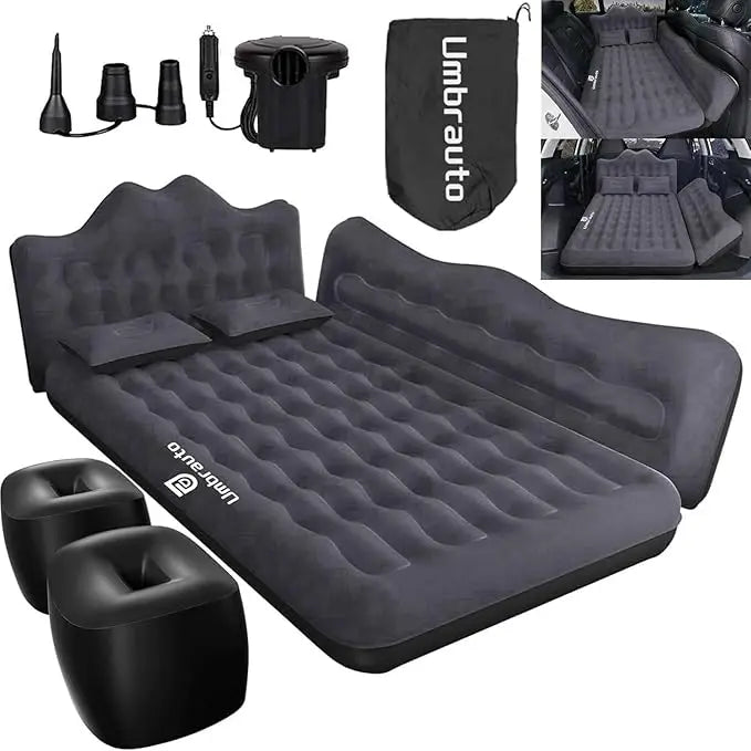 Umbrauto Inflatable Car Air Mattress With Pump And Pillows