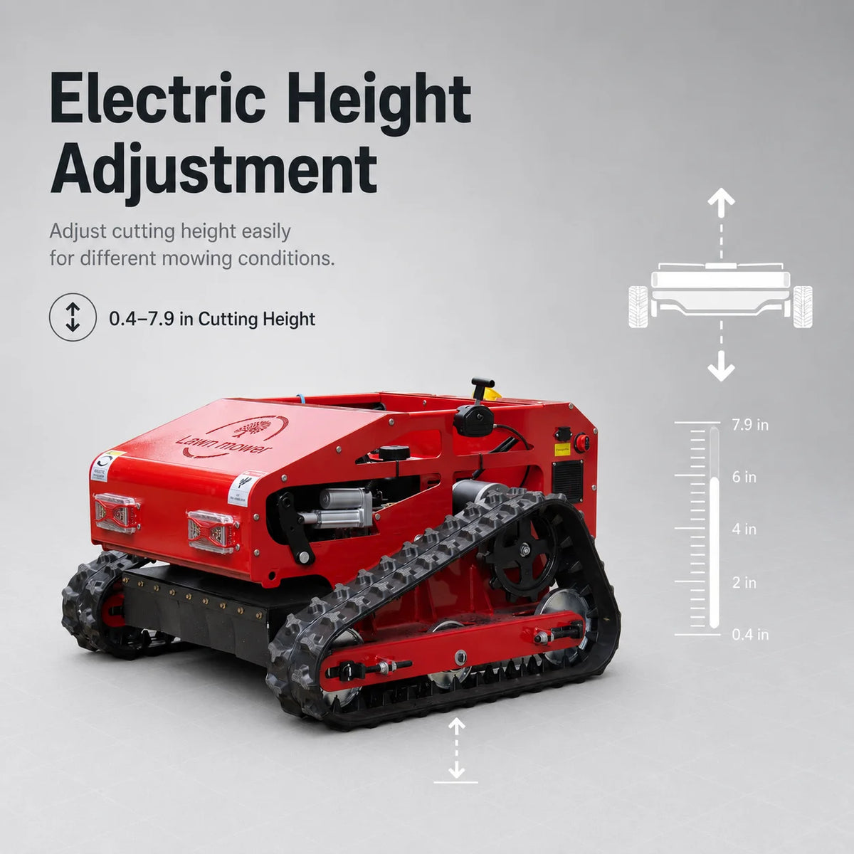 Remote Control Gas Powered Crawler Lawn Mower for All Terrain