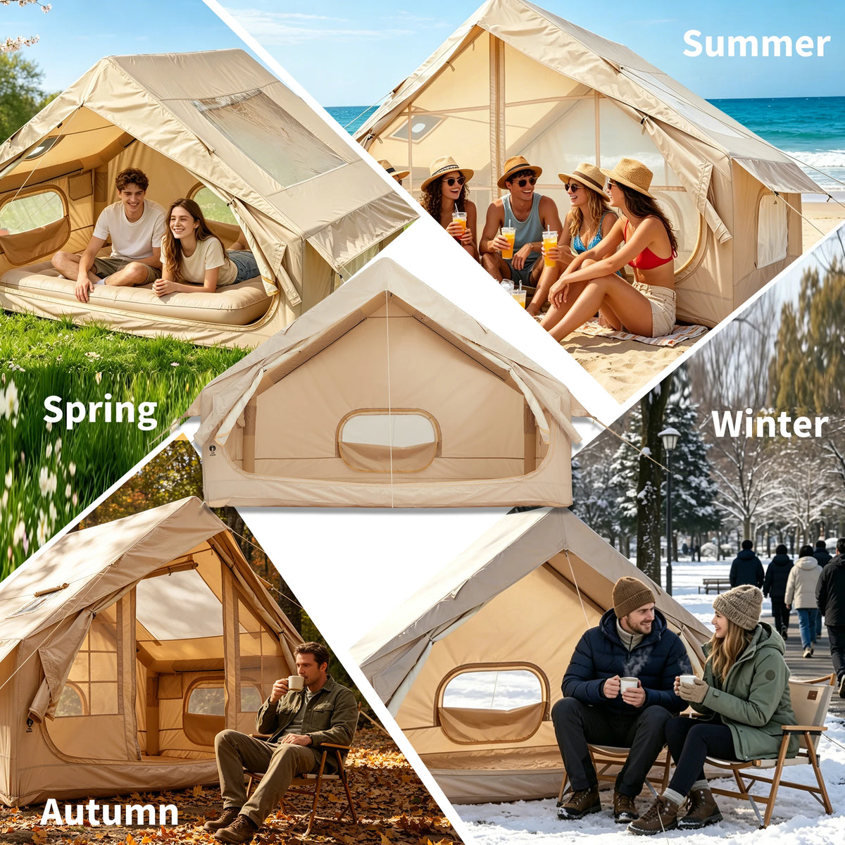 Premium Inflatable Camping Tent For Waterproof Family Outdoor Shelter