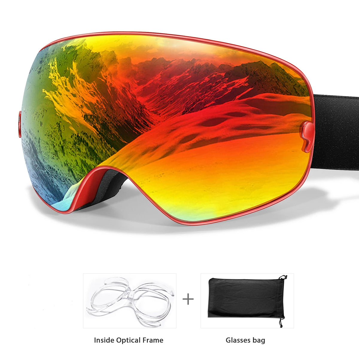 Winter Outdoor Ski Goggles With UV400 Anti Fog Snowboard Eyewear