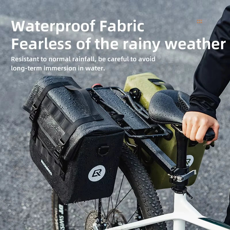 Rockbros Waterproof Bicycle Saddle Bag With Multi Compartment Storage