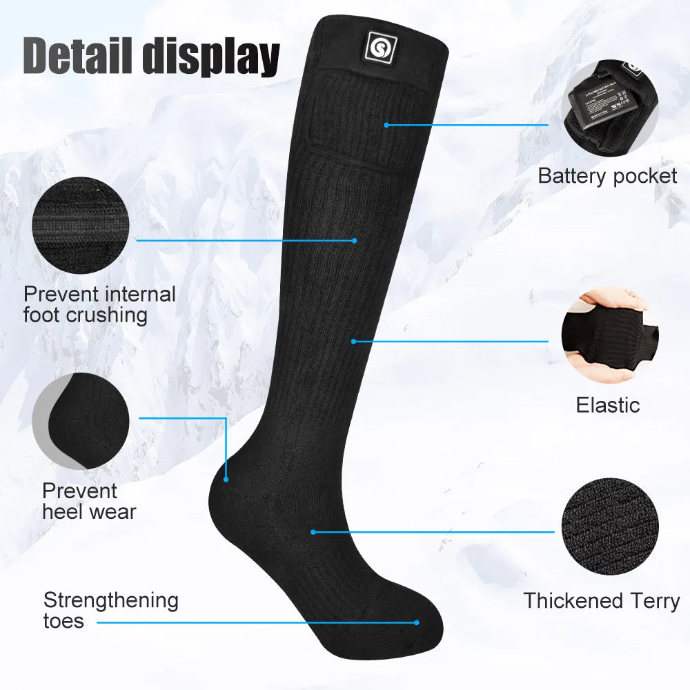Savior Heated Thermal Socks Rechargeable Warmth For Outdoor Activities