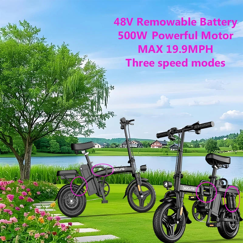 Reliable Foldable Electric Commuter Bike With Advanced Shock Absorption