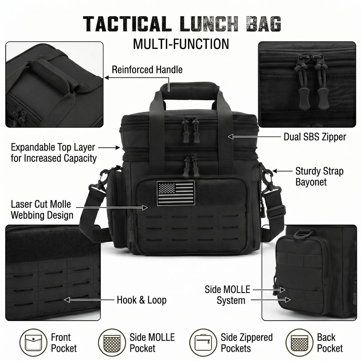 ReFire Gear Insulated Tactical Cooler Bag For Outdoor Picnics