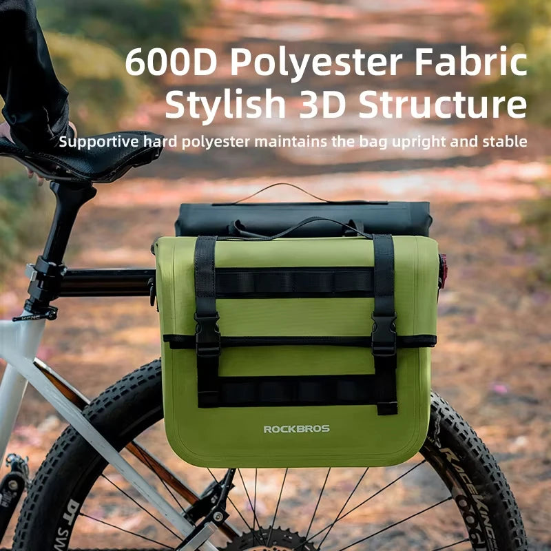 Rockbros Waterproof Bicycle Saddle Bag With Multi Compartment Storage