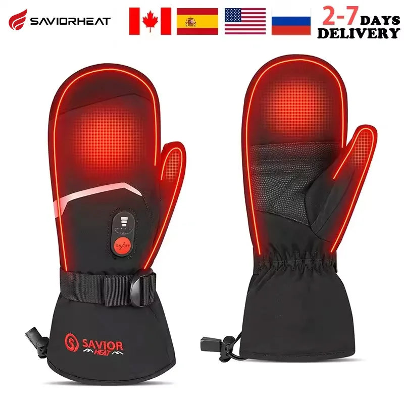SNOW DEER Heated Winter Gloves For Skiing Cycling And Snowboarding