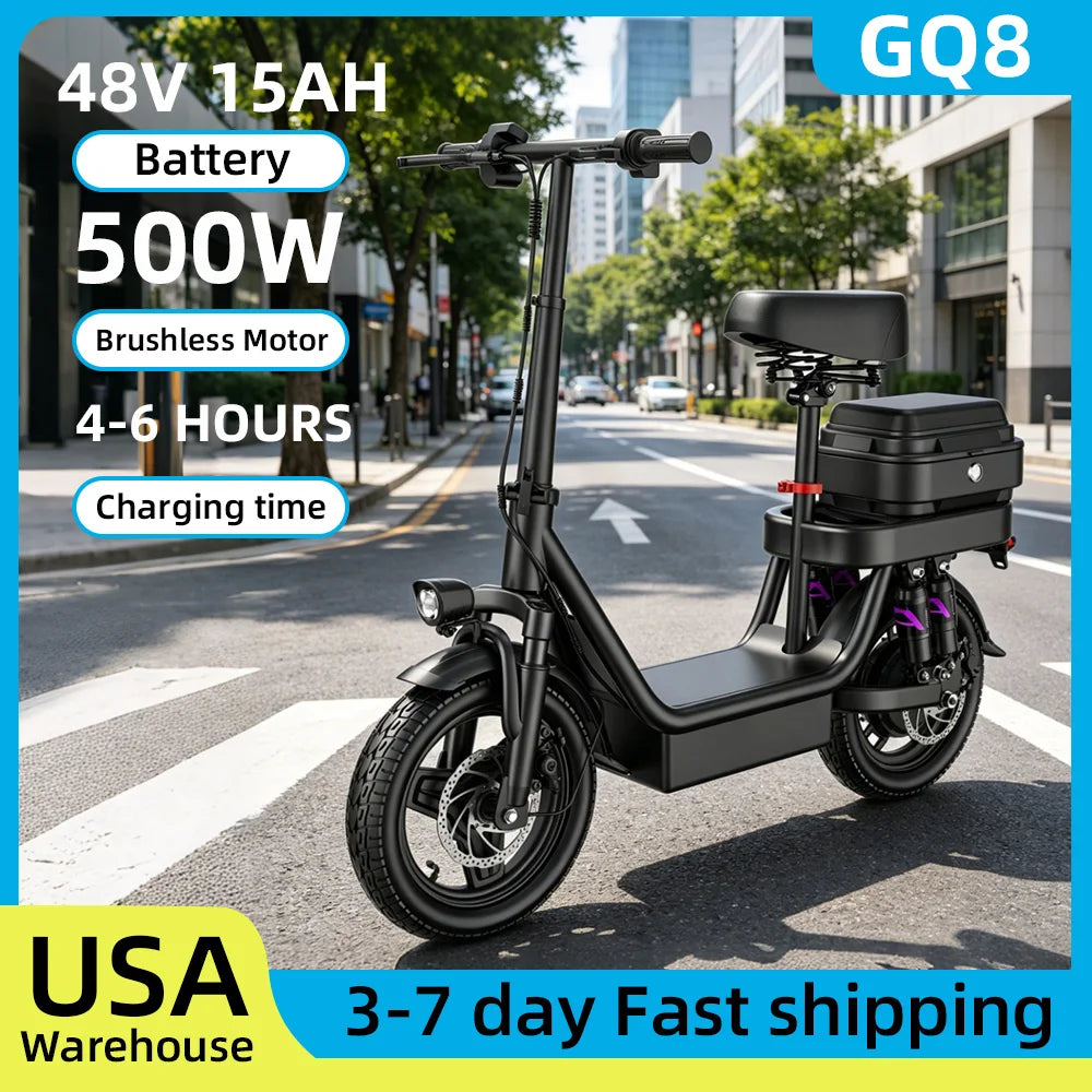UPlee GQ8 Folding Electric Bike 500W Peak Motor Aluminum Frame