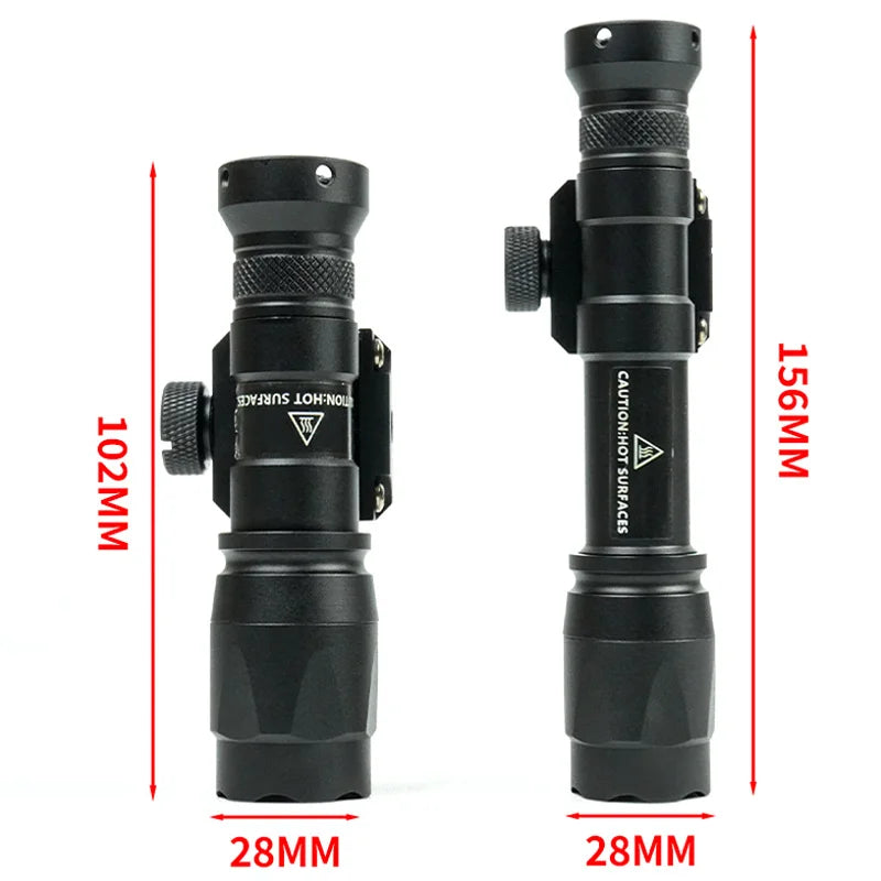 Tactical Led Flashlight 20mm Rail Mount For Hunting Shooting Rifles