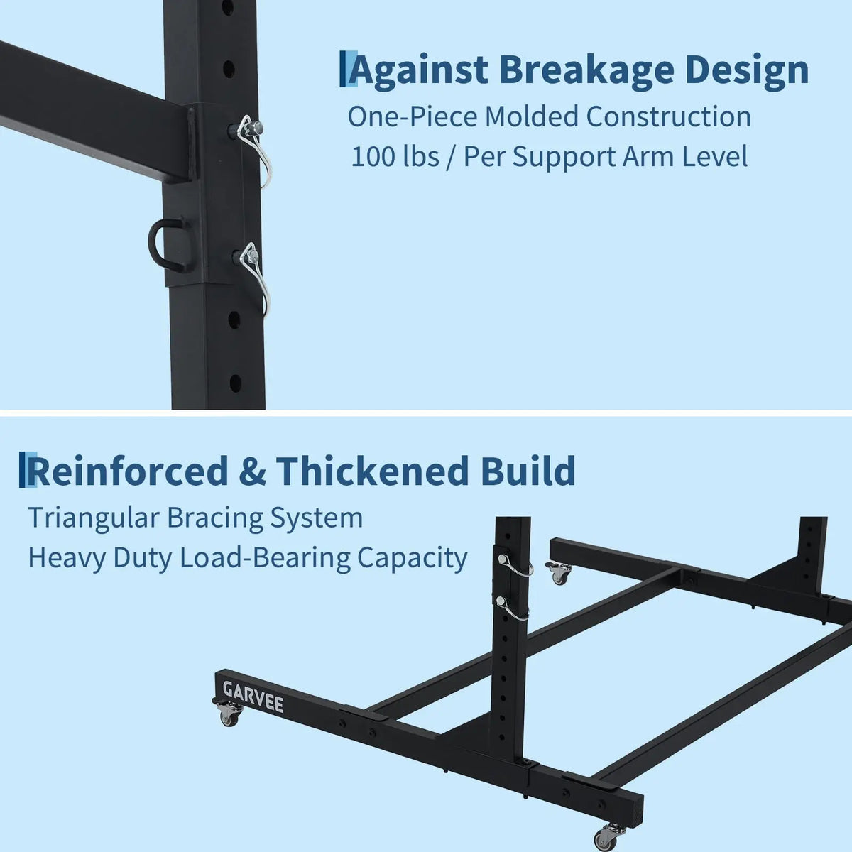 HiMiss Adjustable Heavy Duty Kayak Rack With Wheels