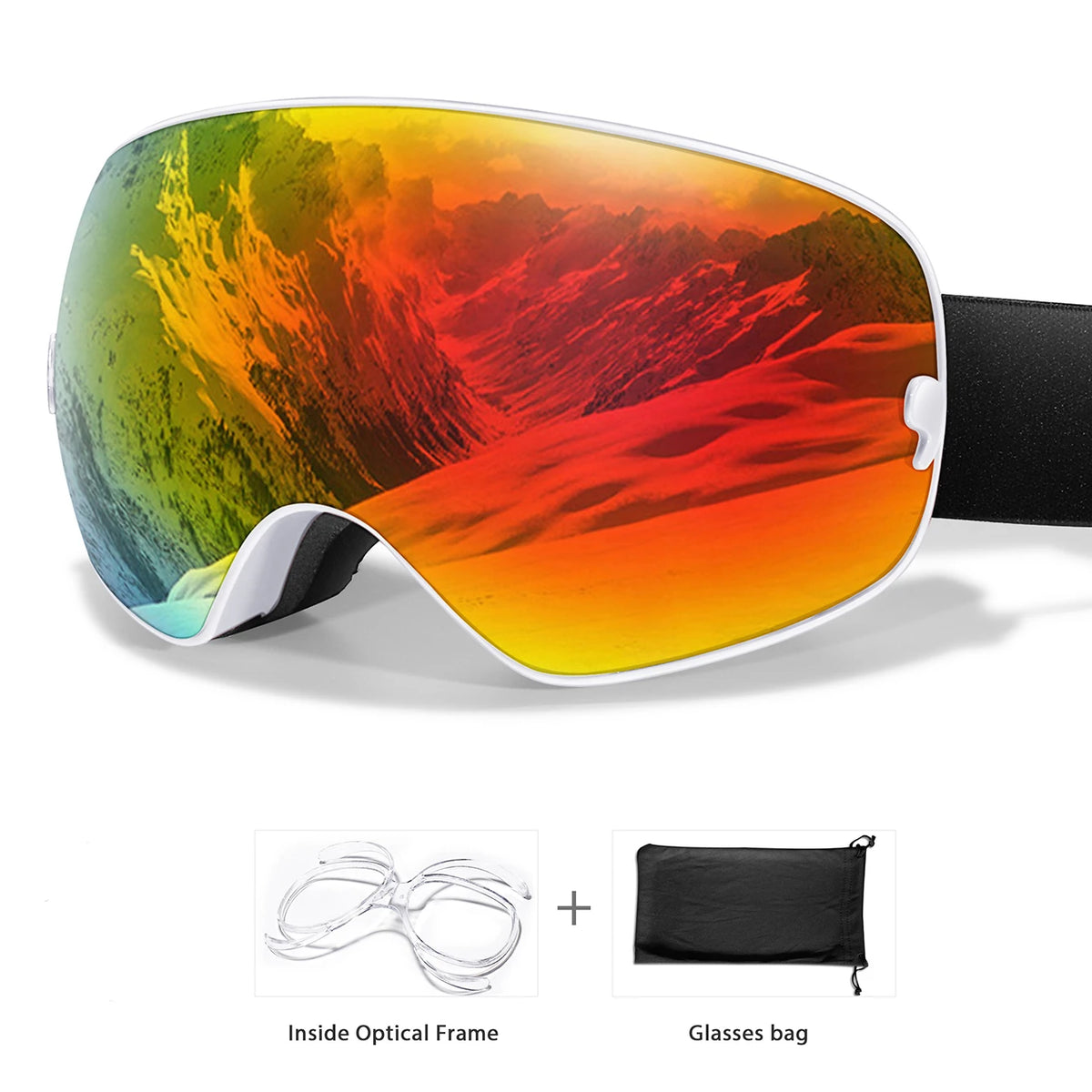Winter Outdoor Ski Goggles With UV400 Anti Fog Snowboard Eyewear