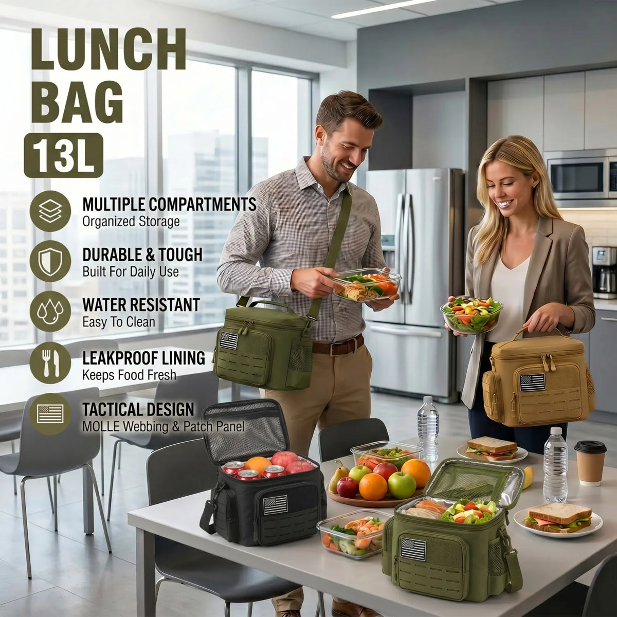 ReFire Gear Tactical Thermal Cooler Lunch Bag For Outdoor Use