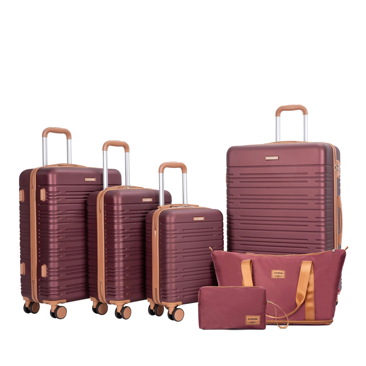 TRIPCOMP Hardside Spinner Luggage Set With TSA Lock And Duffle