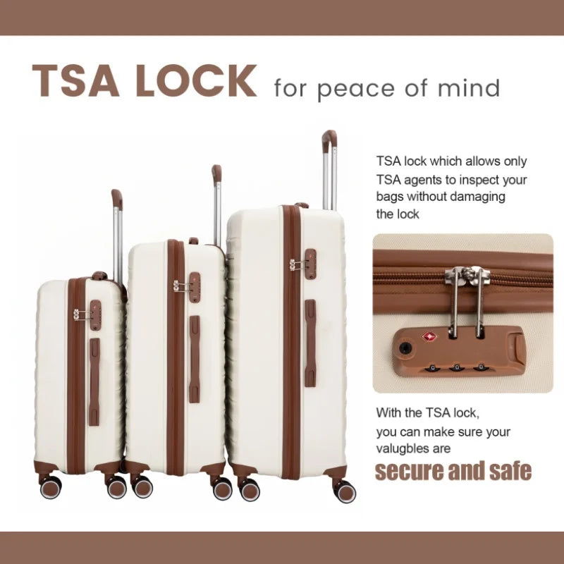 Travelhouse Luggage Set With Spinner Wheels And TSA Lock