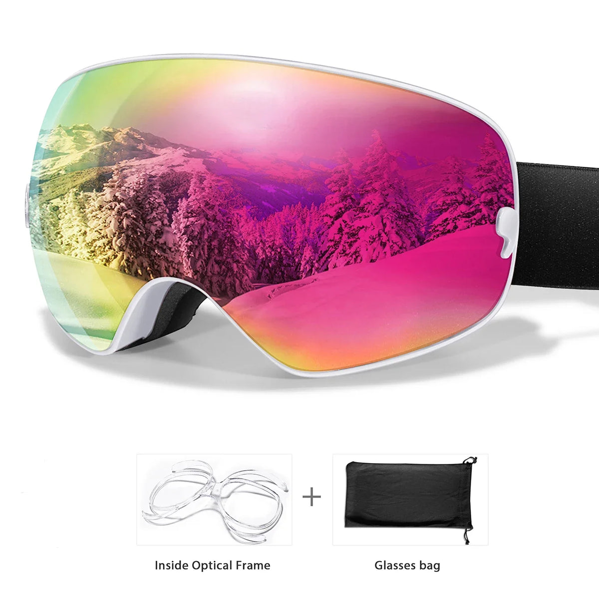 Winter Outdoor Ski Goggles With UV400 Anti Fog Snowboard Eyewear