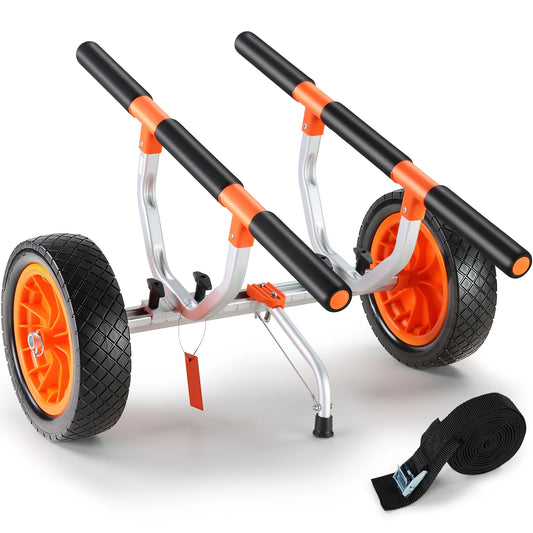 SucceBuy Heavy Duty Aluminum Kayak And Canoe Transport Cart