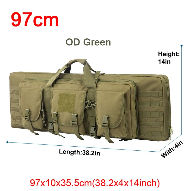 LQARMY Tactical Double Rifle Case Molle Gun Bag For Hunting