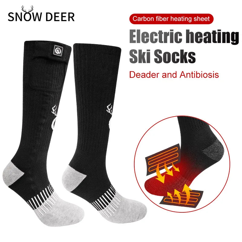 SNOW DEER Rechargeable Heated Socks With Three Heat Settings