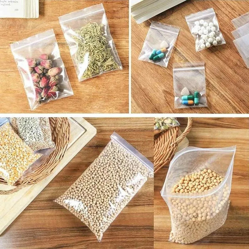 Durable Reclosable Plastic Ziplock Bags For Food And Jewelry