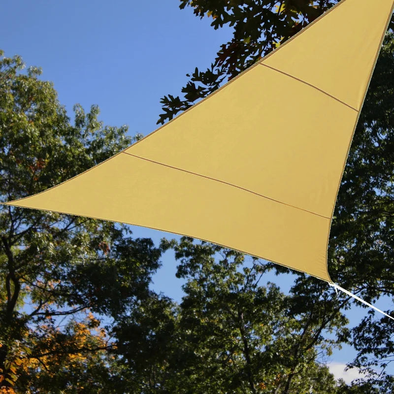 Triangle Sun Shade Sail Waterproof Polyester Canvas Canopy