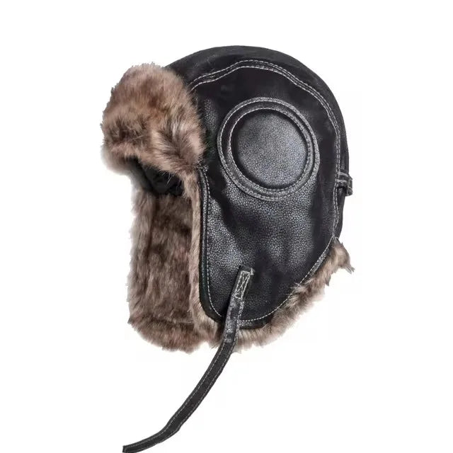 Unisex Russian Ushanka Fur Hat With Warm Earflap Protection
