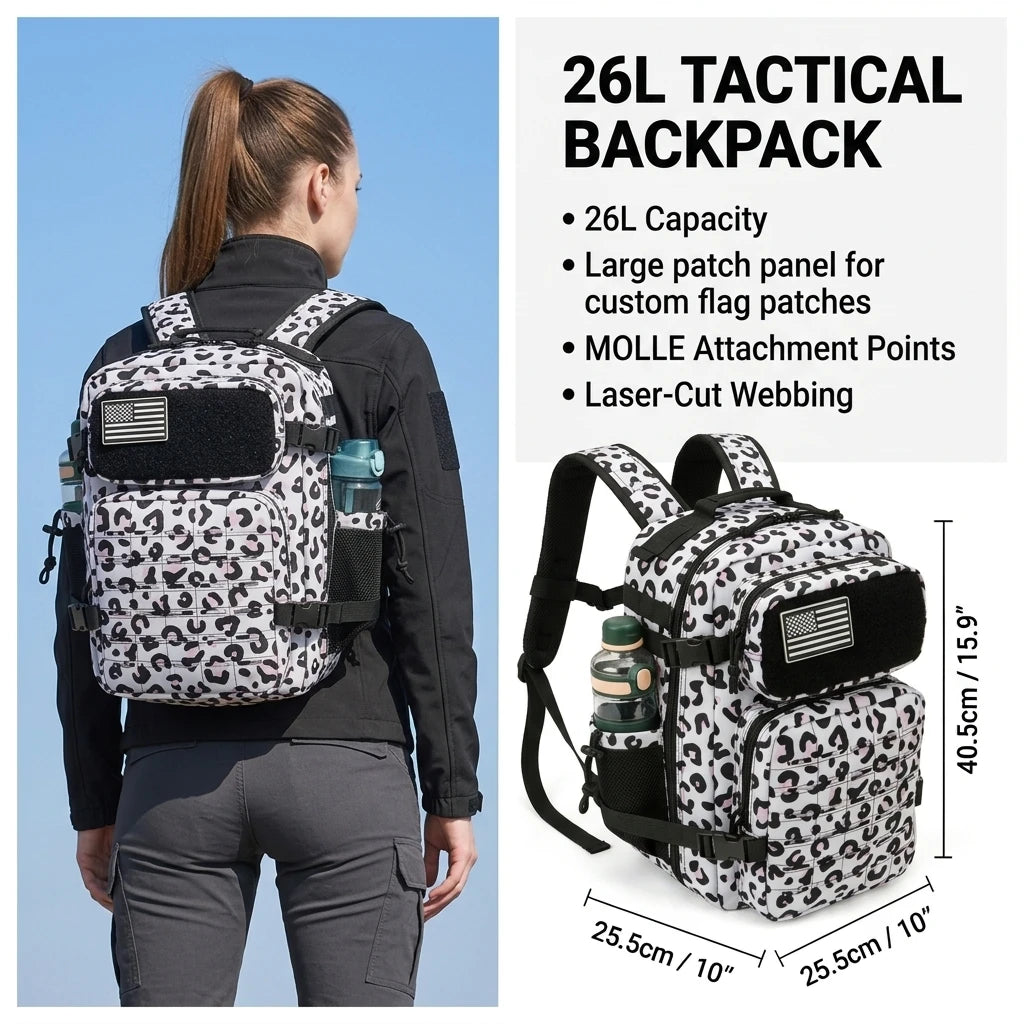 ReFire Gear Tactical Backpack With MOLLE And Cup Holders For Hiking