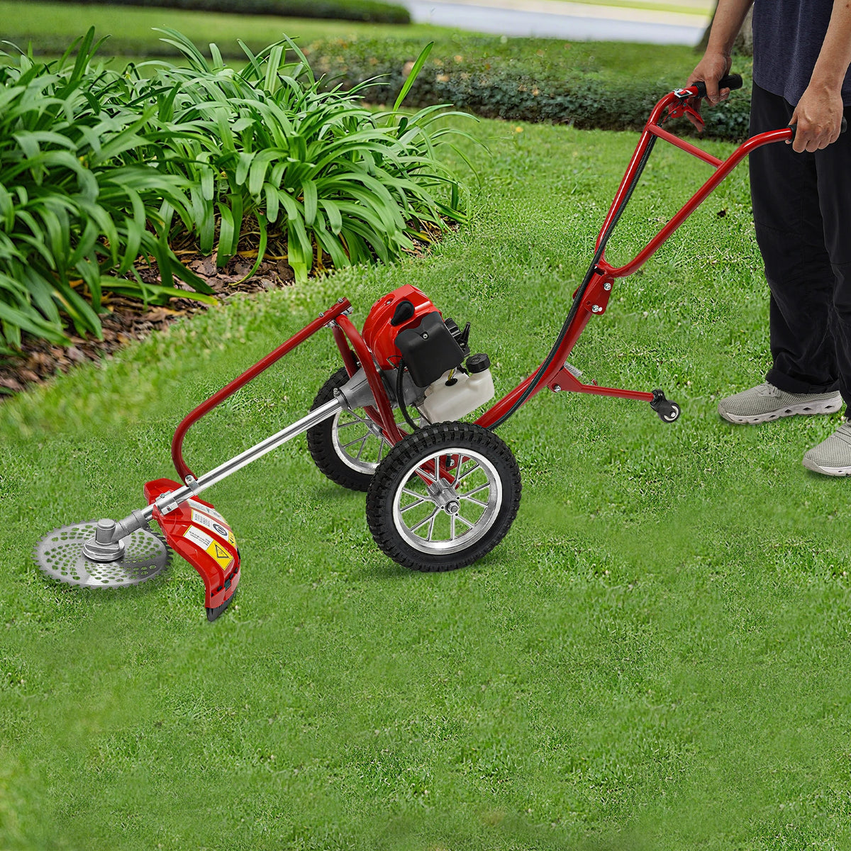Bymaocar Gas Powered Push Lawn Mower and Garden Edger