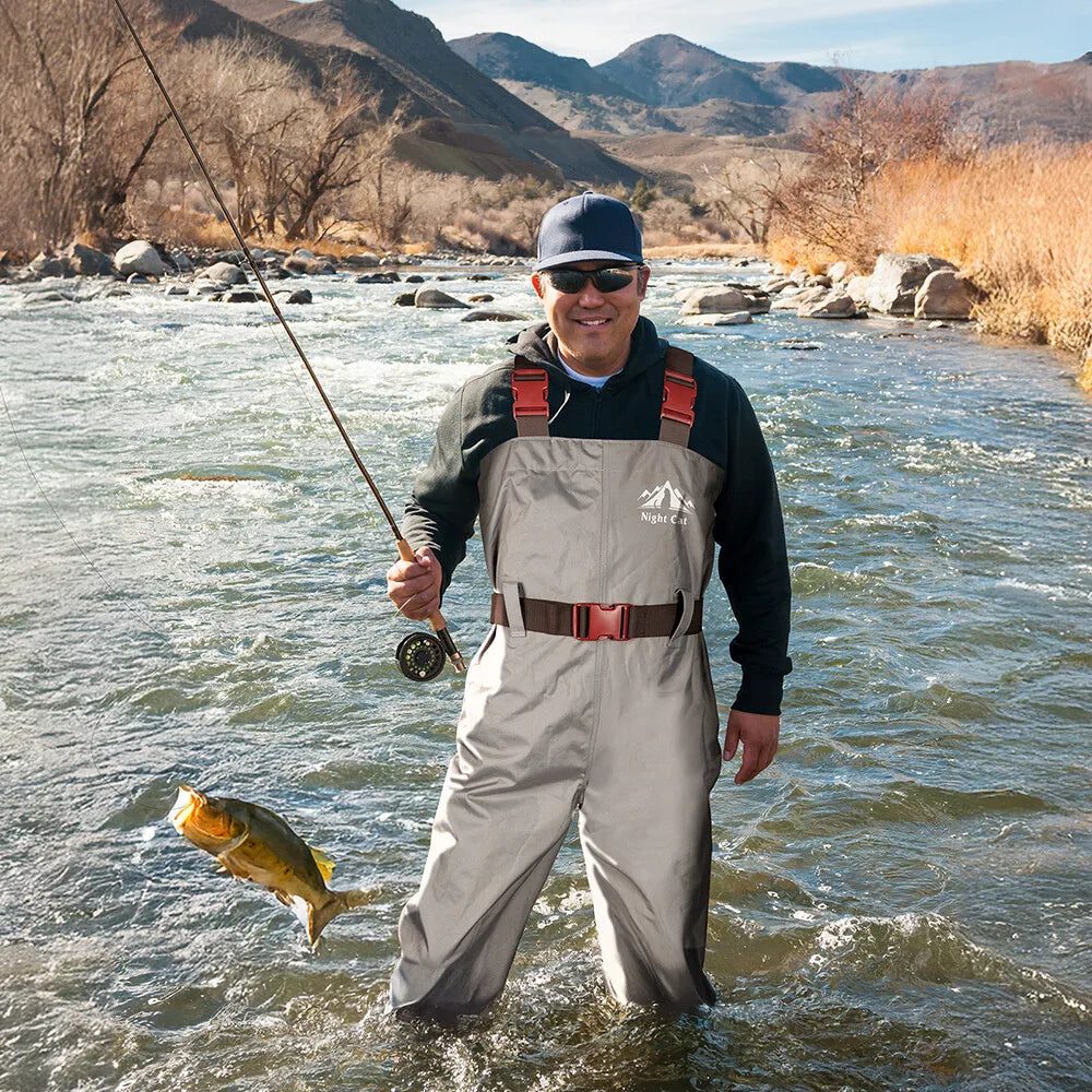 Night Cat Fly Fishing Chest Waders With Boots Waterproof