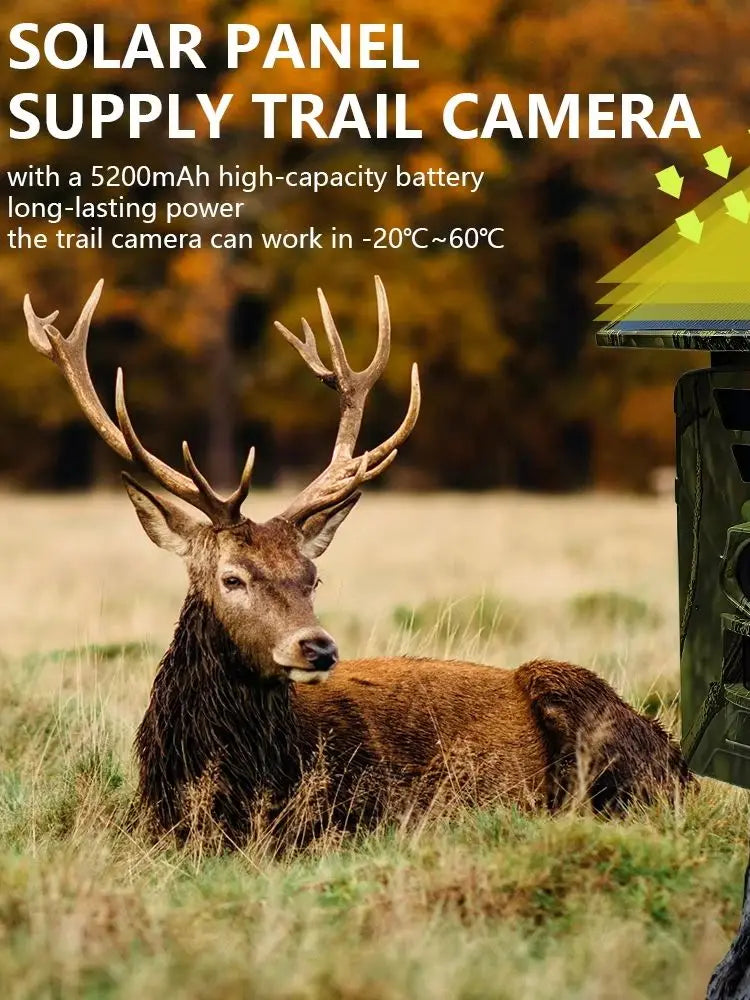 Fargarloo Solar Trail Camera With WiFi Night Vision Mobile Control