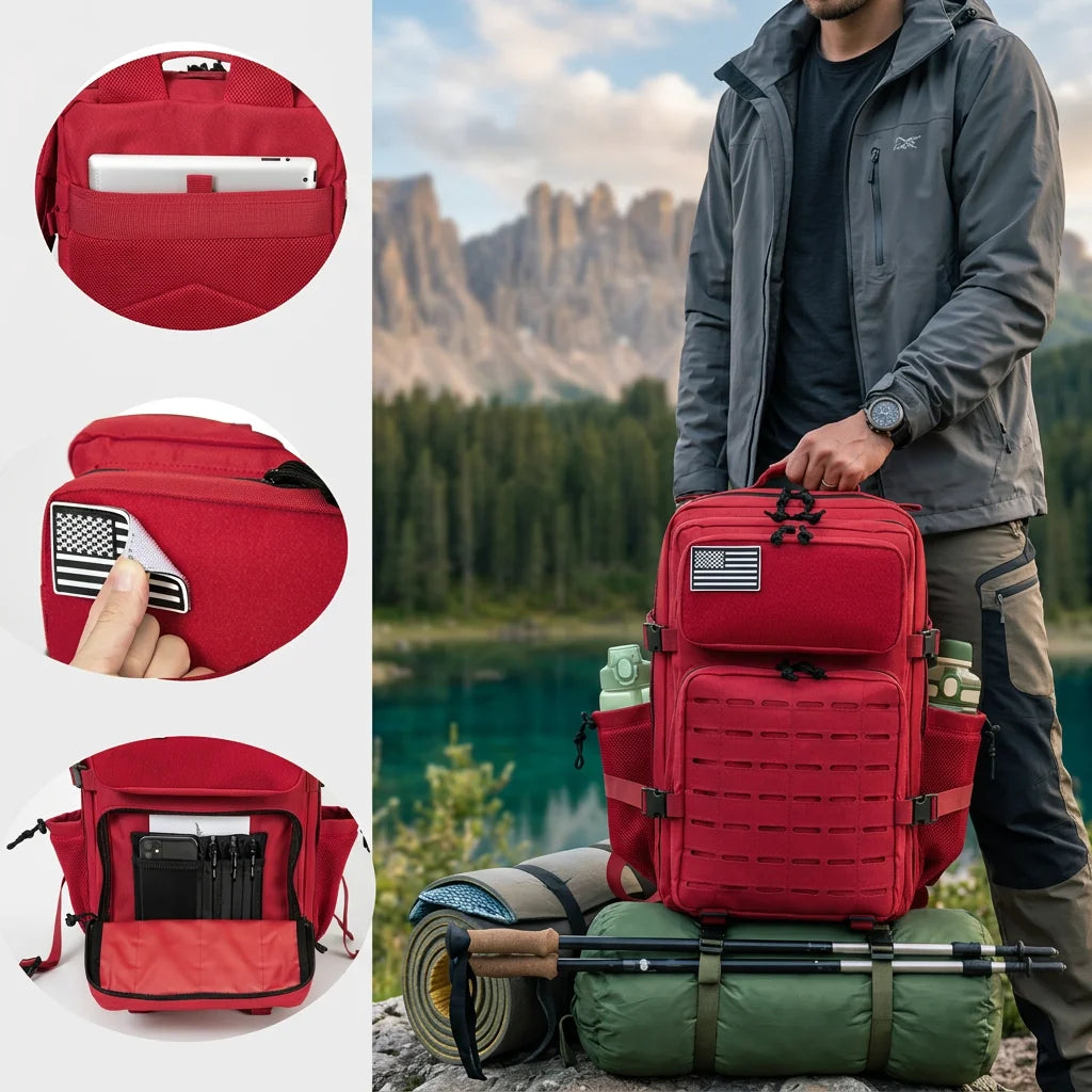 ReFire Gear Tactical Backpack With Molle Webbing For Outdoor Hiking