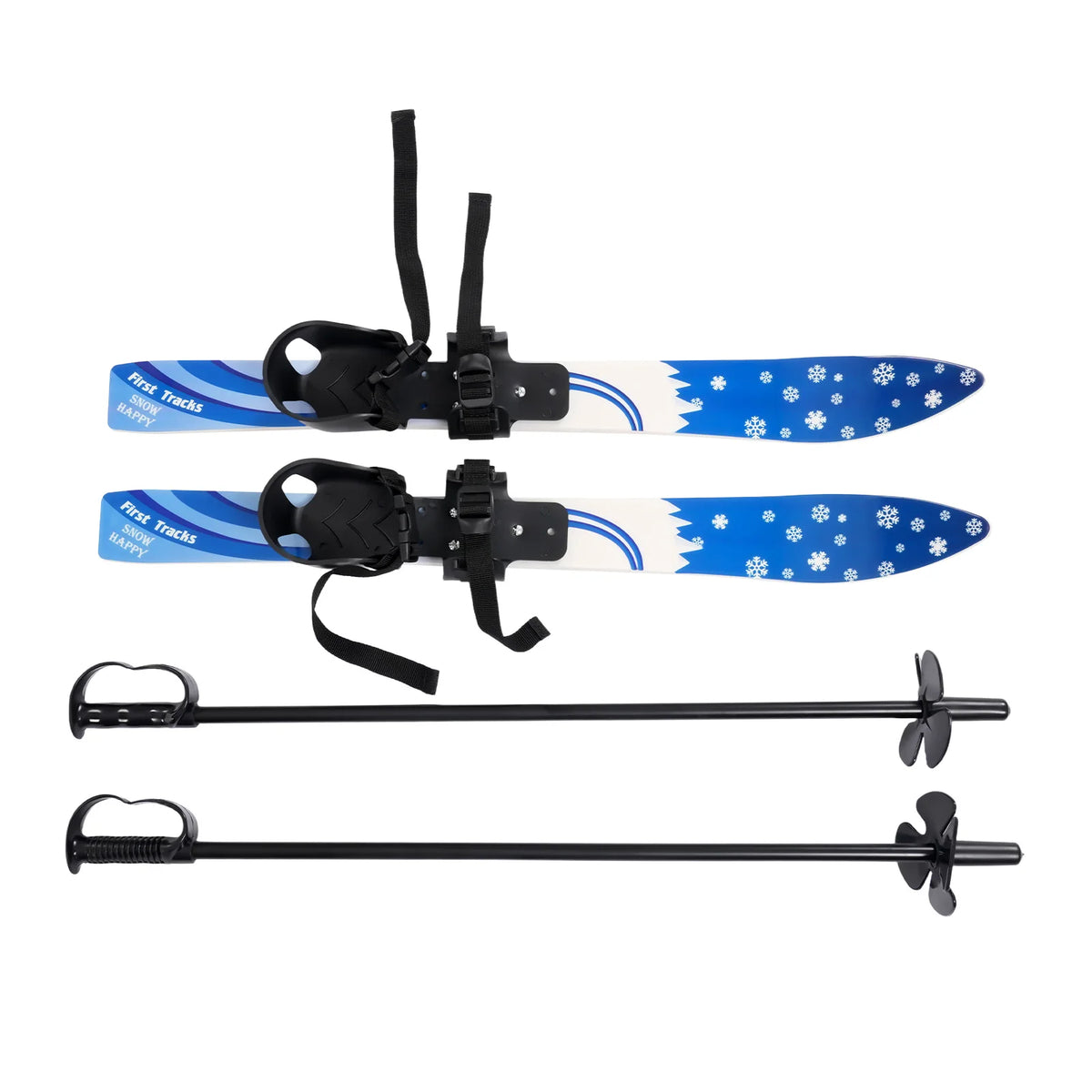 Kids Ski Set With Poles Durable ABS Construction For Beginners