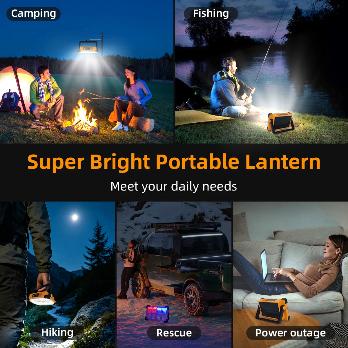 Morglad Rechargeable LED Work Light For Camping And Outdoor Use